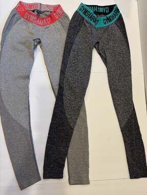 Gymshark Dry Flex Two-Tone Athletic Leggings (XS) set